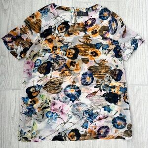 Astr short sleeve sheer top